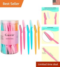 Multi-Functional Eyebrow and Face Razor Set - 66 Count with Protective Covers