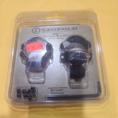 #64 Leupold STD Rifle Scope Ring, 1in, , Low, Matte Black: 49910
