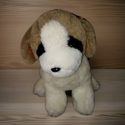 1985 Etone St Bernard Brown White Puppy Dog Stuffed Animal