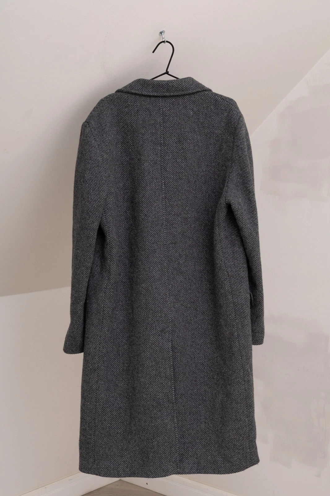 Aspesi Men's Grey Wool Solid Heavy Over Coat Size XL Made in Italy image 6