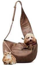 Noah  Paw Machine Washable Dog  Cat Sling Carrier, Small, Brown