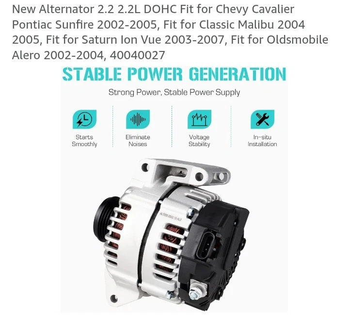 Nuevo Alternador 2.2 2.2L DOHC apto para Chevy Cavalier Pontiac Sunfire 2002-2005 Foto 2 de 4