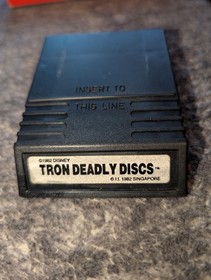 Tron Deadly Discs (Intellivision, 1982) Box, Manual, & Overlay Tested & Working!