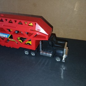Vintage Galoob Micro Machines Semi Truck Car Hauler Filled With Cars