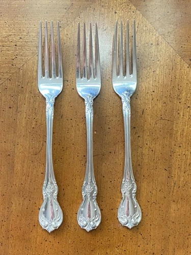 TOWLE Old Master Sterling Silver Dinner Forks - Set of 3 - 7  1/8"