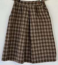 VTG Evan Picone Wool Skirt Plaid Secretary Women's Sz 2