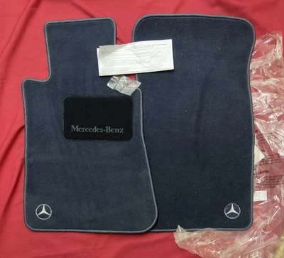 NEW NOS Original R107 C107 Blue Velours Floor Mats Fußmatten Mercedes SL SLC - Bild 1 von 4