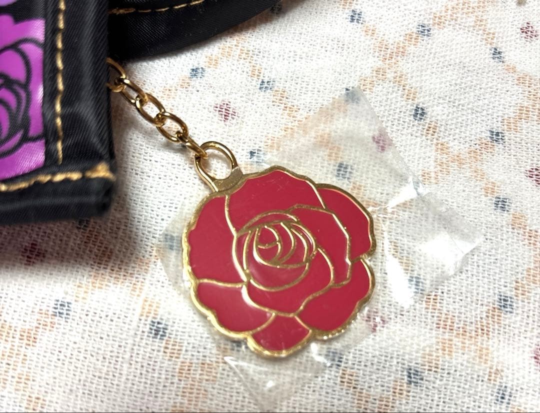Anna Sui Rose Pattern Pouch Zip Compact Used - image 4