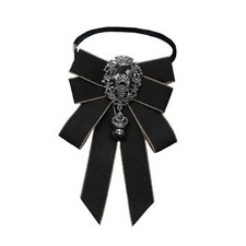 Bow Ties for Men Pre-tied Adjustable Rhinestone Bowtie, Style 01-black