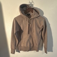 Gap Women's Fleece Full Zip Hooded Hoodie w/ Pockets Beige Size S