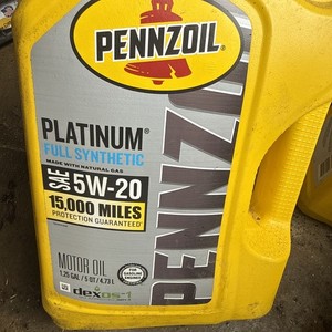 Pennzoil 550046122 Platinum Quart 5w 20 Full Synthetic Motor Oil SN GF Jug