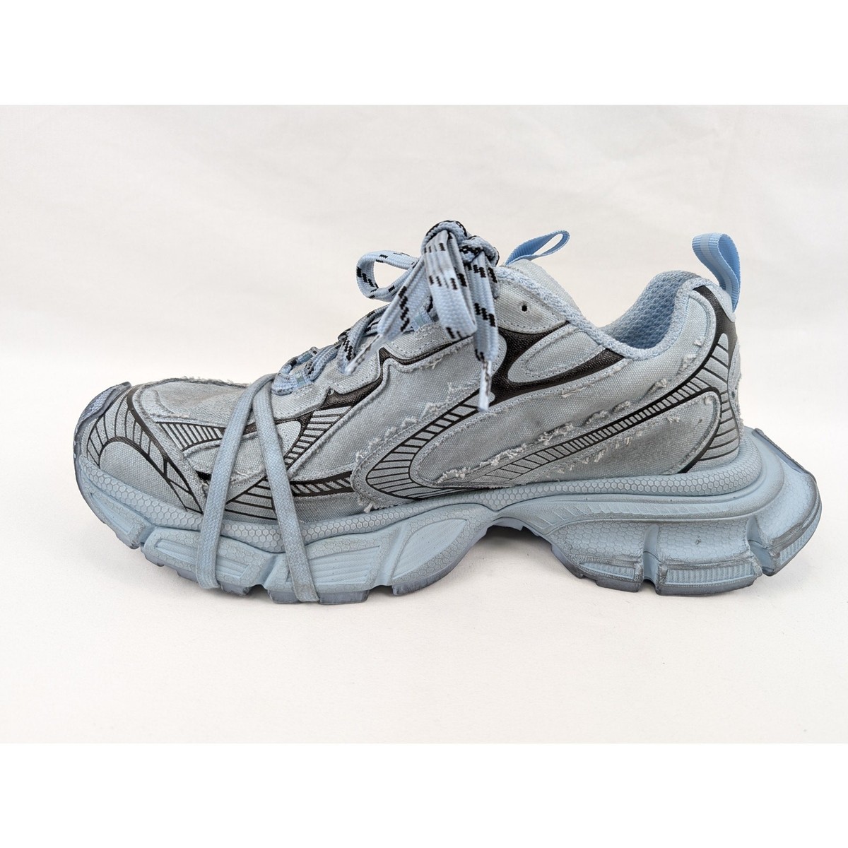 Balenciaga 3xl Destroyed Canvas Sneakers in Light Blue BNWB 46 | eBay