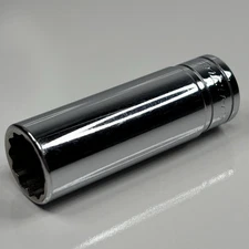 Snap On Tools SF161 3/8 Dr 6Pt SAE 1/2 Flank Drive Deep Socket USA 1989 VGC