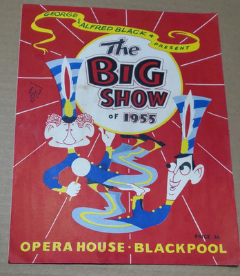 BLACKPOOL OPERNHAUS GROSSE SHOW VON 1955 PROGRAMM ALMA COGAN JIMMY JEWEL WARRISS