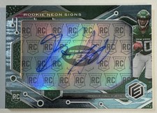 2022 Panini Elements Breece Hall Rookie Neon Signs Auto Autograph Blue #/15