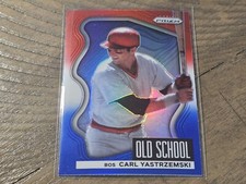 2022 Panini Prizm #OS-8 Carl Yastrzemski Old School Insert Red White Blue Prizm