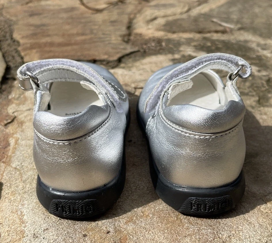 Primigi Sz 21 (5.5 US) Toddler Girls Silver Leather Mary Jane Shoes - Image 4 of 4
