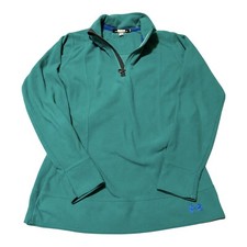 Under Armour Womens Small Fleece Blue Teal 1/4 Zip Pullover Sweatshirt
