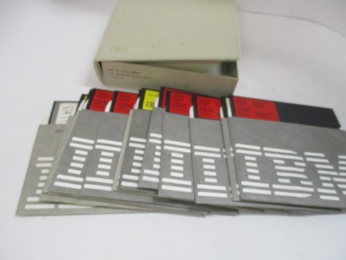 Vintage IBM Floppy Disk Lot with Case