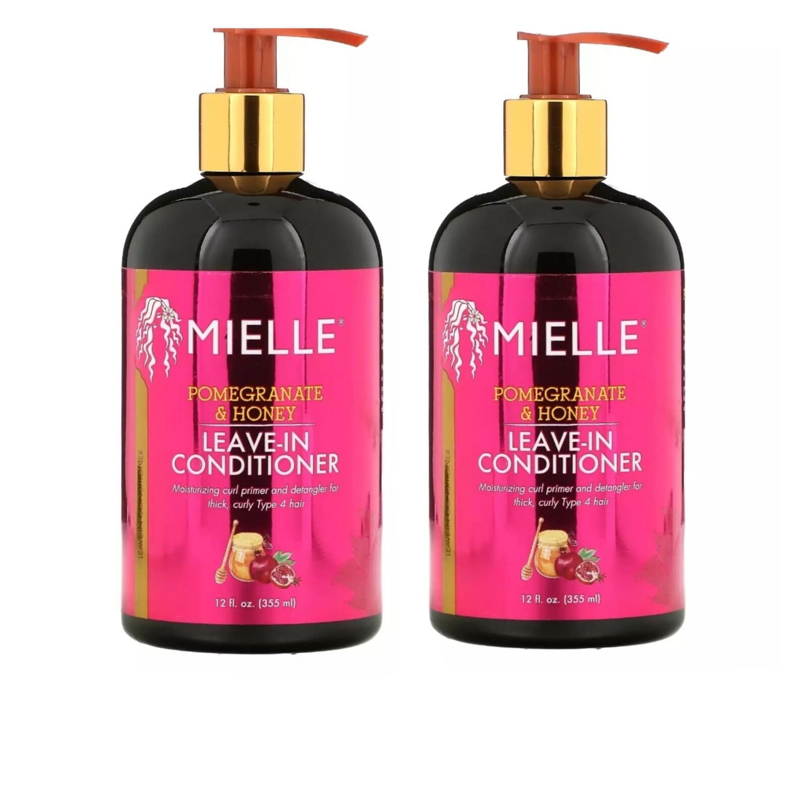 2x Mielle Leave-In Conditioner Granatapfel & Honig 12 oz / 355 ml