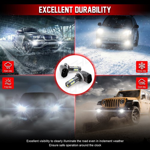 For Kia Sorento 2015-2018 Pair 881 LED Fog Light Driving Bulbs 6000K White - Picture 8 of 9