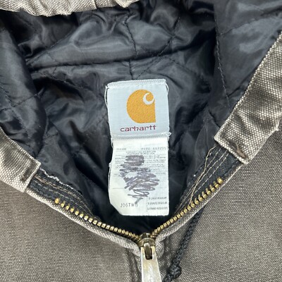 Vintage Y2K Carhartt J06 TMB Timber Hooded Jacket Brown Sandstone
