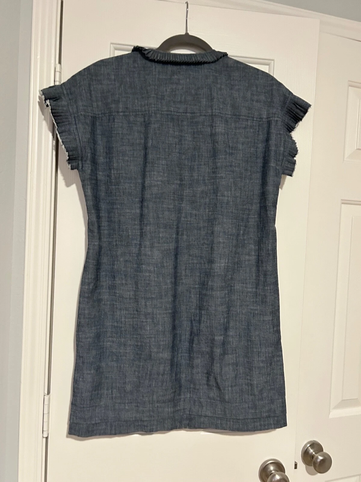 Abito Coach Chambray corto prateria taglia 6 estivo casual comodo volant