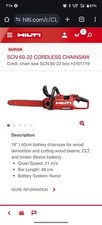 Hilti nuron chainsaw!!!
