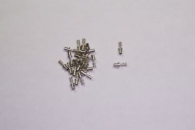 Lot of 25 1593-2 Keystone Double Turret Terminal 0.084'' Long Brass Tinned NOS