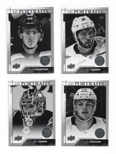 (4) 2017-18 UD Portrait SP ROOKIE LOT Thompson, Barber, Comri, Dotchin RC Hockey