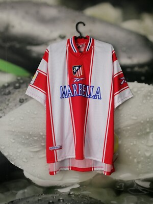 Atletico Madrid 1999 - 2000 rare vintage home shirt jersey Reebok