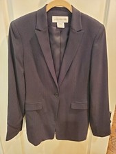 Jones New York Black Pin Dot Lightweight Blazer -- Size 6