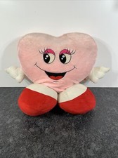 Dan Dee Large Pink Red  White Valentine's Day Heart 20" Tall Plush