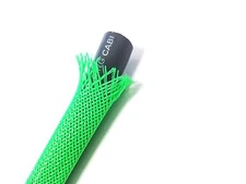 NEON GREEN BRAIDED EXPANDABLE FLEX SLEEVE WIRING CABLE HARNESS LOOM WIRE COVER