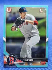 2018 Bowman THAD WARD Sky Blue Border Baseball card #/499 BOSTON RED SOX