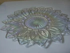 VTG~FEDERAL IRIDESCENT OPALESCENT CARNAVAL GLASS~SUNFLOWER SERVING DISH ~11"D
