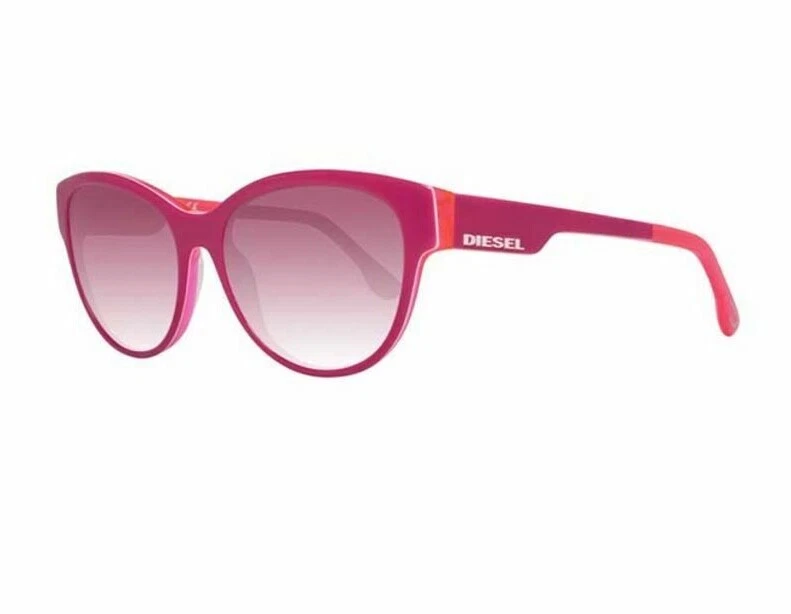 Diesel DL0013 74Z Neon PinK Round Cat Eye Plastic Sunglasses Frame 57-16-135 - Image 2 of 4
