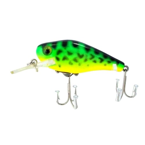 VINTAGE HEDDON TIMBER Rattler Freshwater Lure Green and Yellow