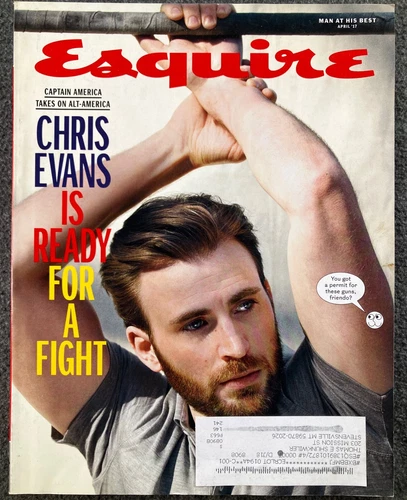 Esquire magazine April 2017 Chris Evans Pierce Brosnan Asteroid Mining NYPD