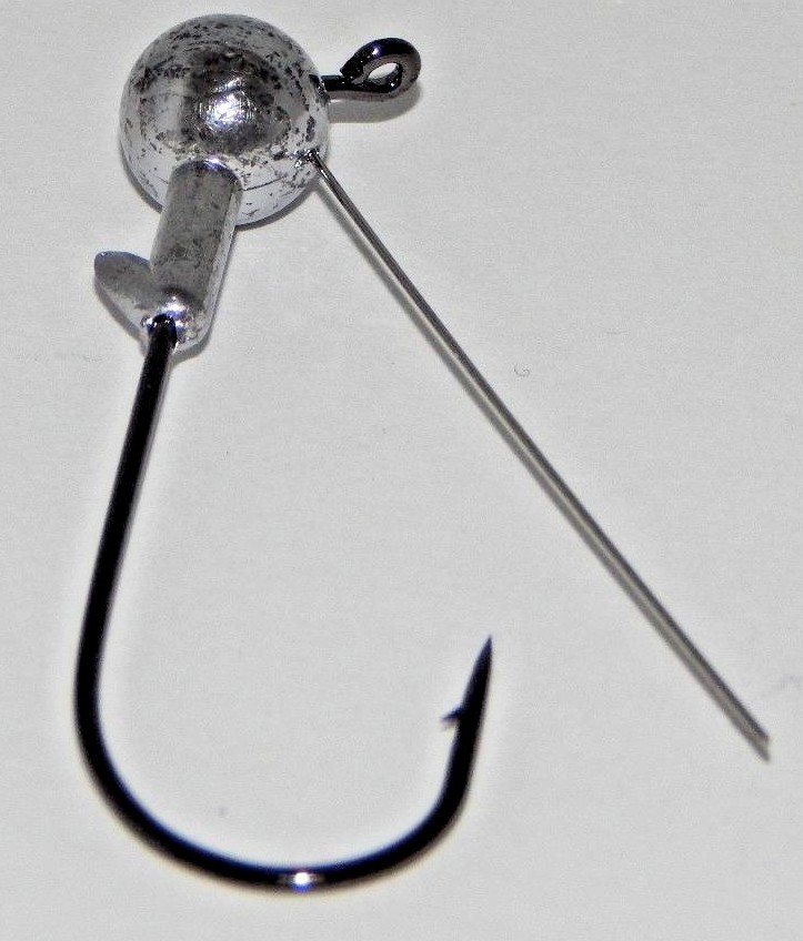 (25) 1/4 oz 3/0 Weedless jighead wire FLAT EYE grub head swimbait Umbrella rig - Image 3
