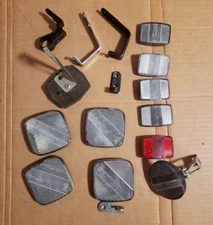 Vintage Bicycle Parts Lot Reflectors and Brackets Lot of 11
