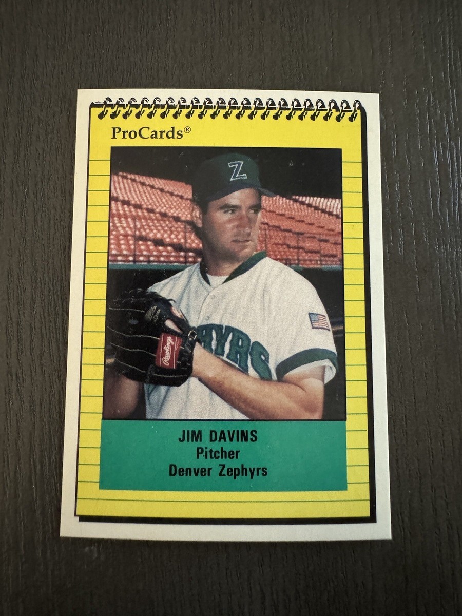 1991 ProCards Minor League #115 JIM DAVINS Denver Zephyrs Baseball