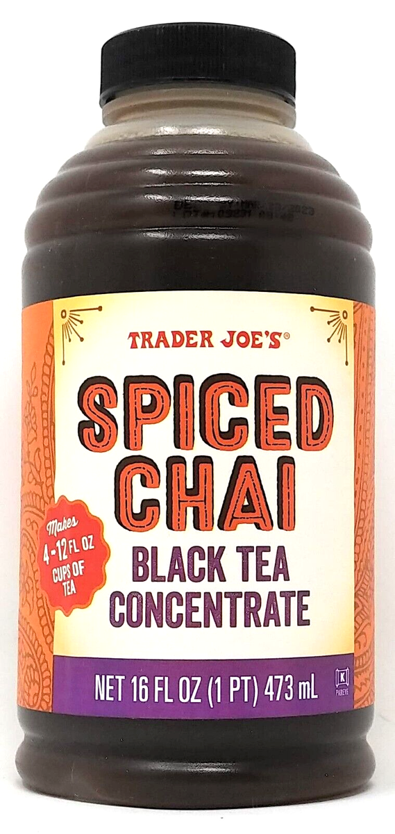 2 Packs Trader Joe's Spiced Chai Black Tea Concentrate 16 FL OZ