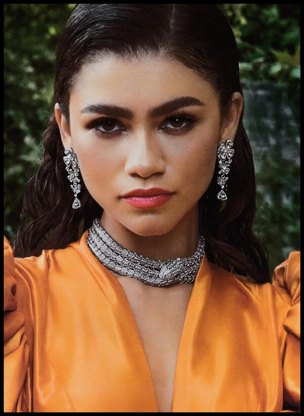 Zendaya 3-page clipping 2022 print ad for fine jewelry