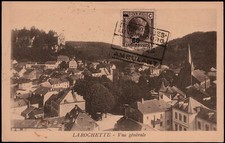 Luksemburg; "TROISVIERGES - LUXEMBOURG AMBULANT", poczta kolejowa R4 na AK 1928