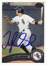 TYLER SALADINO BRISTOL WHITE SOX SIGNED DEBUT BASEBALL CARD MILWAUKEE BREWERS