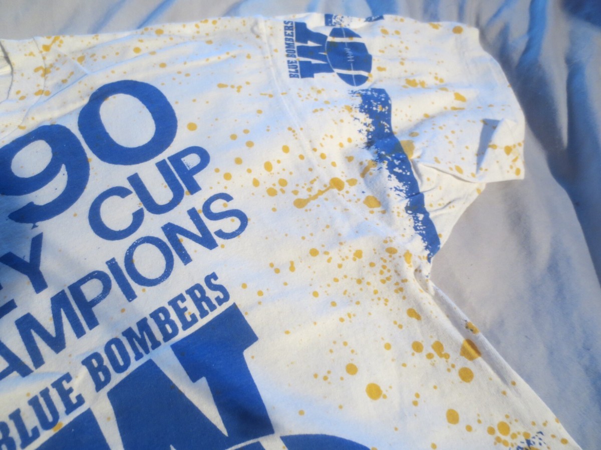 Rare Brand New Vintage 1990 CFL Winnipeg Blue Bomber Victory T 