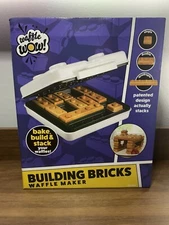 NEW CucinaPro Waffle WOW Building Brick Mini Waffle Iron Maker Build Stack Stick