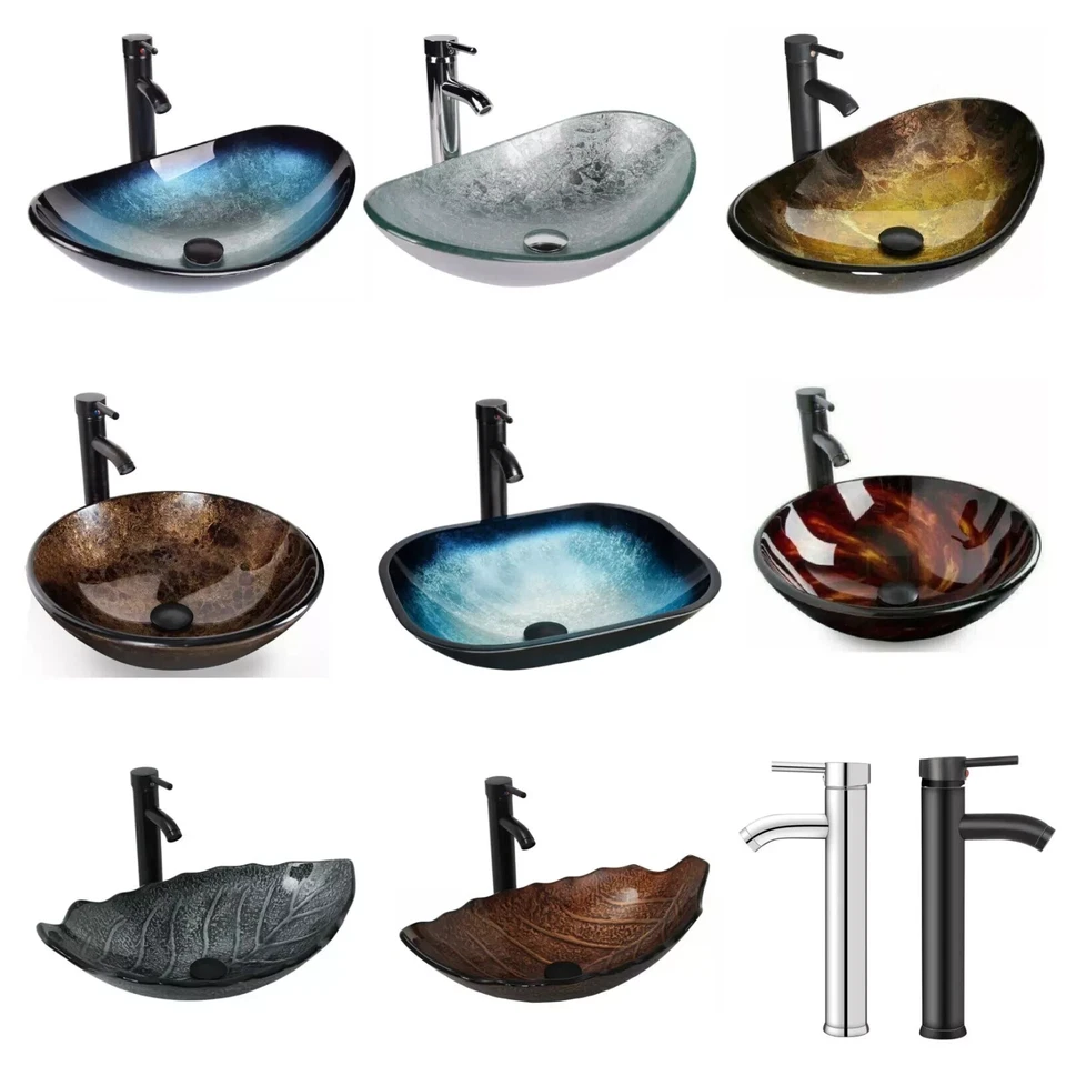 Puluomis Set di mobili da bagno con Mobili e lavabi per il bagno lavabo Moderno - Immagine 2 di 4