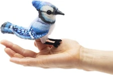 Folkmanis Mini Blue Jay Finger Puppet